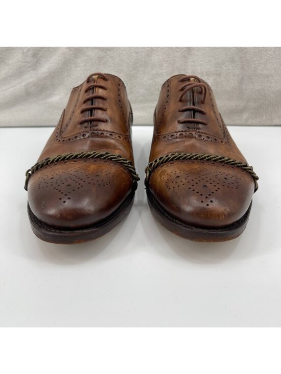 Taft The Grail Brass Chain Toe Brogue Lace Up Oxfords Dress Shoes main image 7